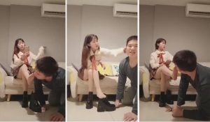 【重庆男神】恋足专场耳光踩踏舔脚-97LZTD-835067829
