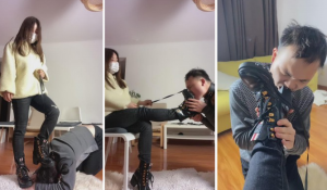 【巴莉女王】强迫舔马丁靴高跟深喉-97LZTD-83507247