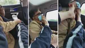 【巴莉女王】出差车内让老板闻鞋袜-97LZTD-83507320