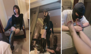 【简一】车模皮靴黑丝全体重踩踏-97LZTD-83507390