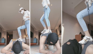 【多多】健身女神全体重踩狗转胯-97LZTD-83507468
