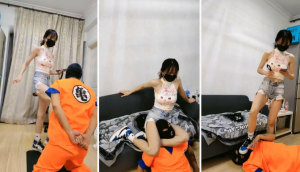 【暴力美学】AJ腿绞夹脖子踢裆深喉-97LZTD-835107