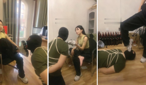 【霁月s】捆绑运动鞋踩踏羞辱贱狗-97LZTD-84409