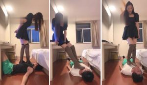 【于努力】素人御姐皮鞋黑丝踩狗-97LZTD-84520