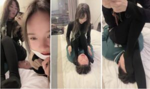 【暴躁小溪】姐妹花-坐脸+臭脚捂脸窒息【双视角版】-97LZTD-89490