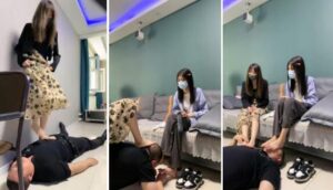 【文文】带素人闺蜜调-全体重跳踩骑脖子转圈手脚耳光-97LZTD-91317