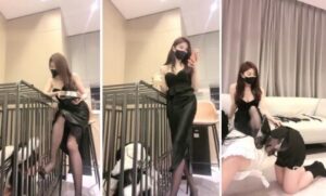 【美美子】可爱母畜-关狗笼捆绑狗爪舔高跟各种刑具抽-97LZTD-92223