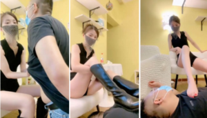 【汐瑶】长靴裸足连环提档掐乳鞭打踩脚垫-97LZTD-926472883
