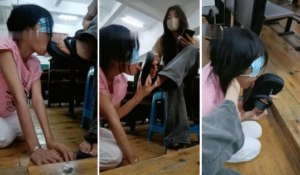 【小可可呀】教室调学生部长当母畜坐垫脚喂食舔鞋底-97LZTD-92476
