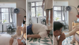 【子衿】休闲鞋踩狗脸头顶鞋子闻舔白袜jio吃口水掐乳喝圣水-97LZTD-9256779933