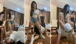 【不知名美女】双S素人姐妹踢裆专场虐乳踩踏【双视角版】-97LZTD-93108
