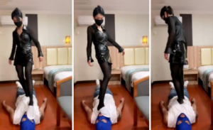 婉儿臭丝脚全体重踩踏 闻丝袜脚舔皮靴踩狗头磕头 黑丝女王暴虐纹身M-97LZTD-93212
