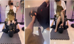 【梓夫人】恶毒继母黑丝高跟踩脚垫-97LZTD-93252