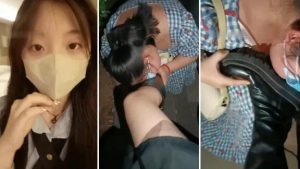 【爱可呀】户外调女研究生舔鞋底闻臭脚-97LZTD-92800