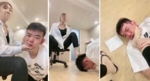 【辣妈】瑜伽裤S-重度揪耳朵耳光抽-97LZTD-932734888876