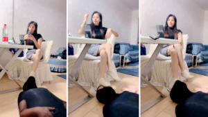 【安琪】桌下视角-超臭白棉袜气味羞辱-97LZTD-92678