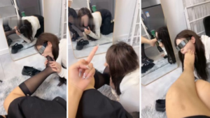 【橙宝】母畜犬化训练-跪舔吃袜子吐舌头卖萌-97LZTD-92675