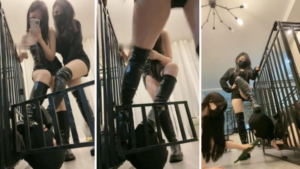 【礼礼悠悠】双S-折磨捆绑圈养奴电击皮靴碾喂食【双视角版】-97LZTD-92920