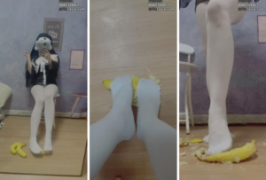 【小熏】修女丝袜践踏香蕉-97LZTD-93507