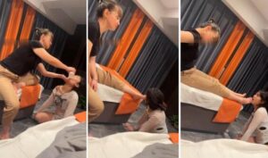 【橘子没熟】素人圣水强灌嘴含擦脚布转胯脚底喂食胯下磕头-97LZTD-92634