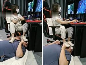 【妮卢娜】电竞主播小白鞋踩狗-97LZTD-93213