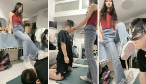 【尤物】匡威白袜气味辱骑马转胯全体重踩腿绞-97LZTD-93211