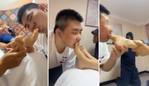 【辣姐】双奴争宠-闻高跟人体鞋架舔jio踩踏圣水面膜-97LZTD-93477753