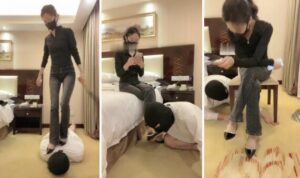【万一】高跟御姐重度刑虐深喉滴蜡喝圣水夹手指-97LZTD-93917