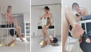 【宇婉莹】模特S-狗笼圈养高跟闻舔踩狗爪胯下辱-97LZTD-93793
