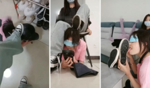 【爱可呀】开发学姐清理鞋子奖励升水-97LZTD-94352