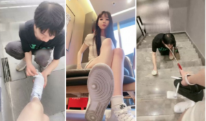 【樱桃大大】户外偶遇粉丝白鞋虐-97LZTD-94282