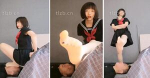 【航儿】学院风S-原味白丝裸足跪舔【下】-97LZTD-95075