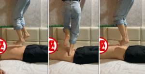 【真实】素人女大学生全体重跳踩单脚尖站立-97LZTD-95840