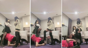 【优里Yuri】双S-皮鞋黑丝碾压踩转胯狗爬【双视角版】-97LZTD-95398