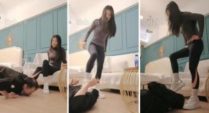 【昭玥】转胯全体重踩踏舔脏鞋-小白鞋棉袜-97LZTD-95691