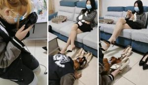【爱可呀】女慕给校花洗高跟当坐垫-97LZTD-95763