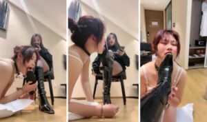 【反差楠熙】女神母畜-舔长靴踩狗头掐脖窒息sp鞭打-97LZTD-95793
