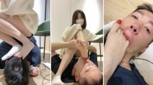 【奶味茶茶】运动鞋碾压吸味白船袜踩头骑夹脖子-97LZTD-95835