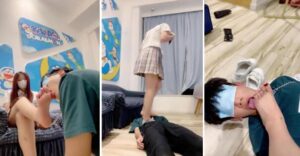 【雯雯】JK学生主-转胯小白鞋白袜虐品尝裸足-97LZTD-95257