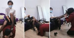 【凌儿女神】黑丝高跟跪舔骑马转胯藤条抽-97LZTD-95205