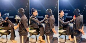 【冰诺】连环耳光狂抽人肉脚垫-97LZTD-95346