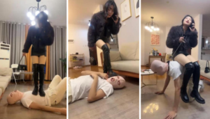 【狗哥】长靴女友-极度羞辱绿帽老公-97LZTD-96425