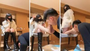 【木秋S】跪舔长靴原味肉丝脚虐乳-97LZTD-96984