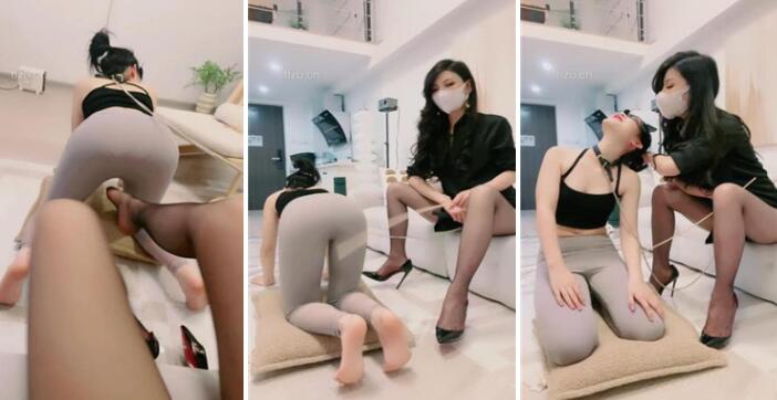 【爱神】情侣奴犯贱-暴力踢踹脚喂食sp吃浓痰-97LZTD-97264