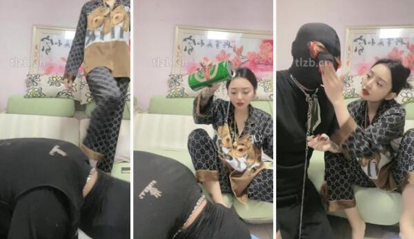 【小月牙】训练厕奴-踩踏头压马桶口水吐脸赏赐圣水胶带裹脸-97LZTD-97177