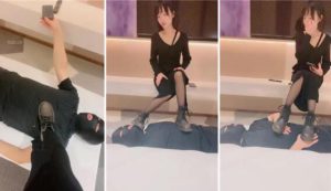 【柔儿公主】短靴踩踏舔脏鞋底赏赐圣水-97LZTD-97104