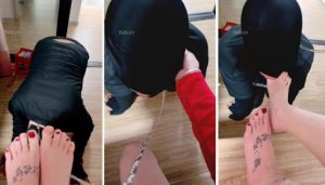 【小软】圣诞女郎-美腿诱惑恋足舔-97LZTD-97109