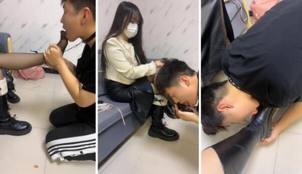 【草莓s】双S-清理长靴脏鞋底骑马转胯喝圣水混合物-97LZTD-97560
