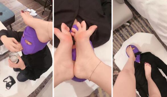 【安主】肉丝脚插嘴舔内裤镜前恋足舔脚踩喂食-97LZTD-97610