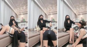 【妆主大人】母畜-下跪发骚长腿崇拜sp当脚垫肉丝狂舔-97LZTD-97925